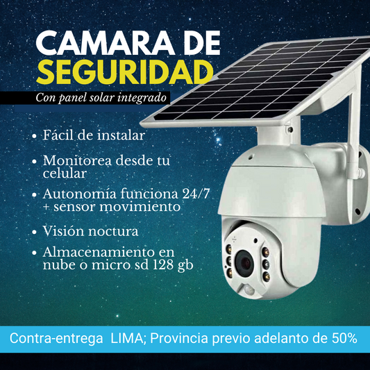 CAMARA SOLAR + WIFI + VISIÓN NOCTURNA