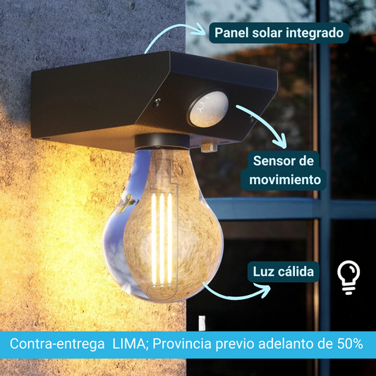 FOCO SOLAR  bombilla de tungsteno   Luz cálida