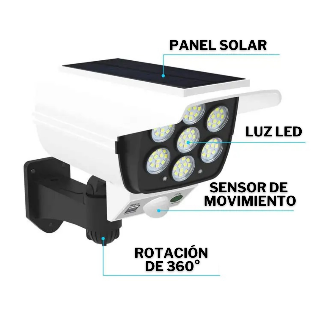 Reflector Solar en forma de cámara - con diseño de camara de seguridad