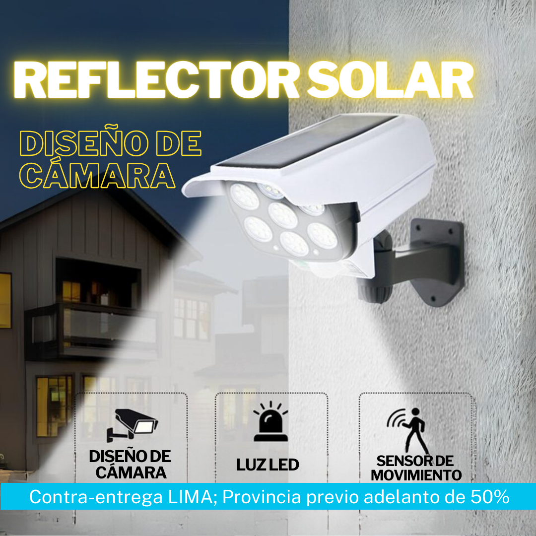 Reflector Solar en forma de cámara - con diseño de camara de seguridad