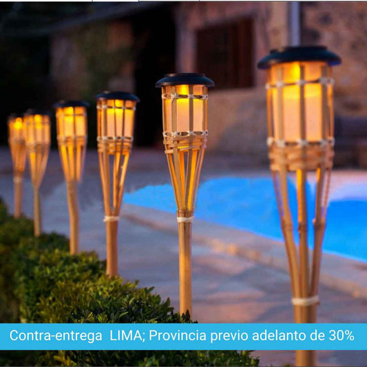 BAMBU  ANTORCHA SOLAR DE WAZER°