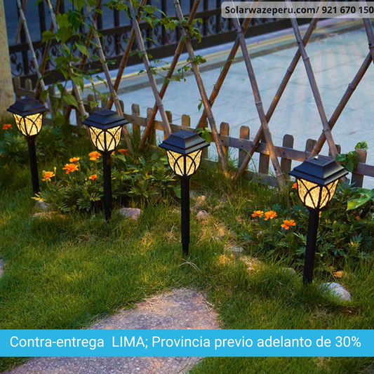 Farol de jardín de luz calida