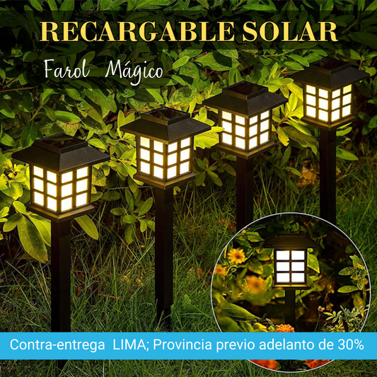 FAROL JAPONES Recargable solar  - Set de 06 un