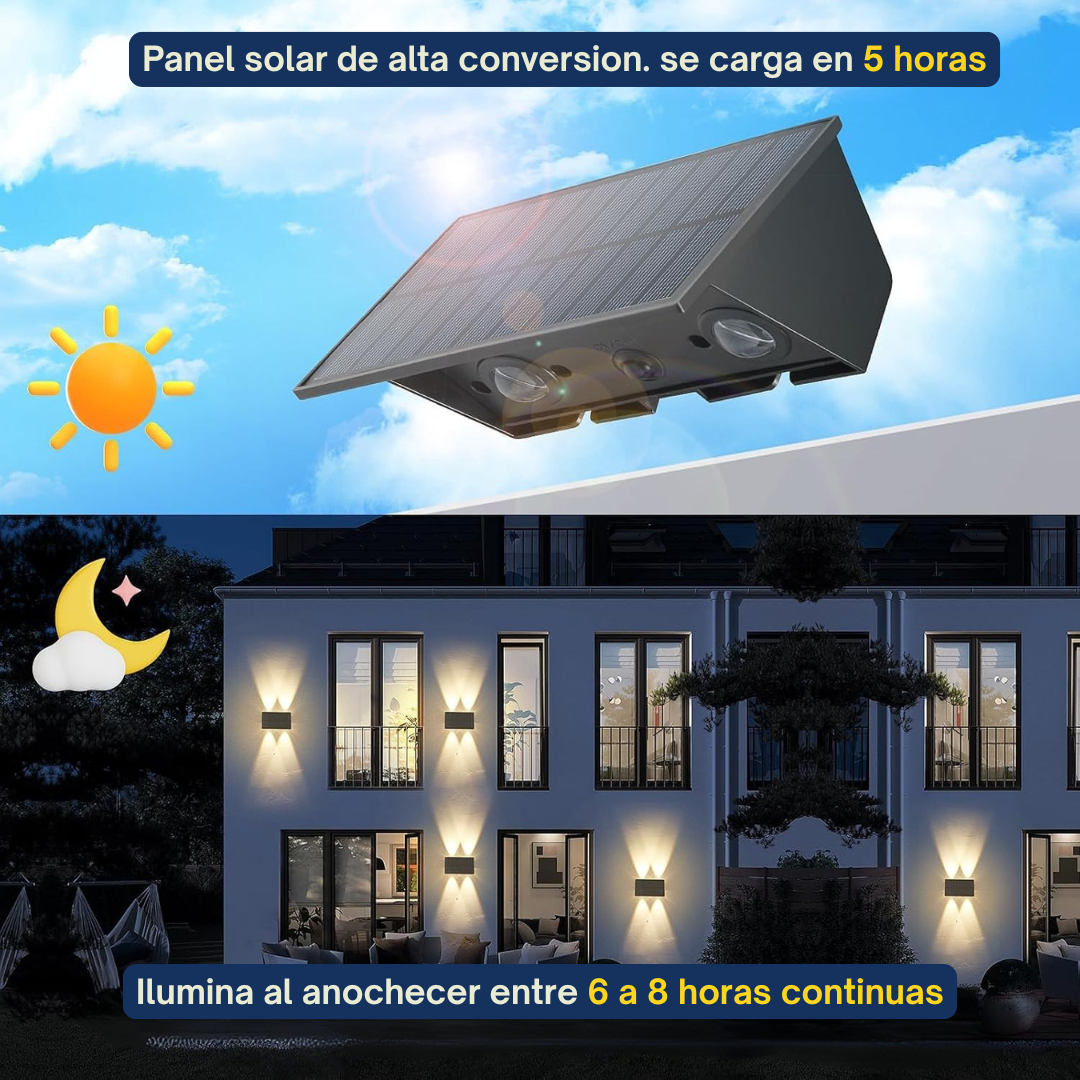 APLIQUE SOLAR DE PARED-4 SMD  LUZ C+ALIDA