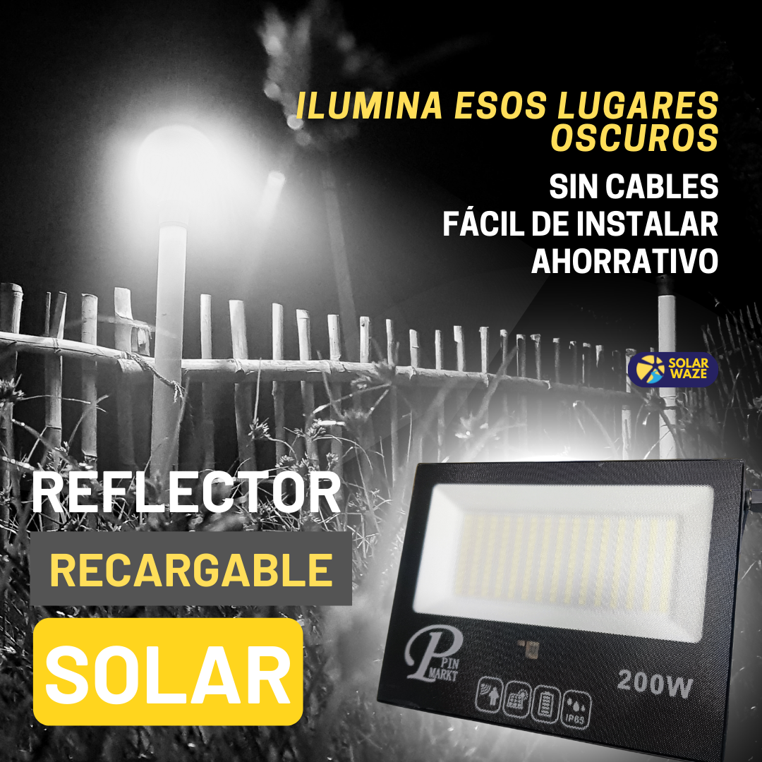 Reflector solar portátil 200W Pin Markt