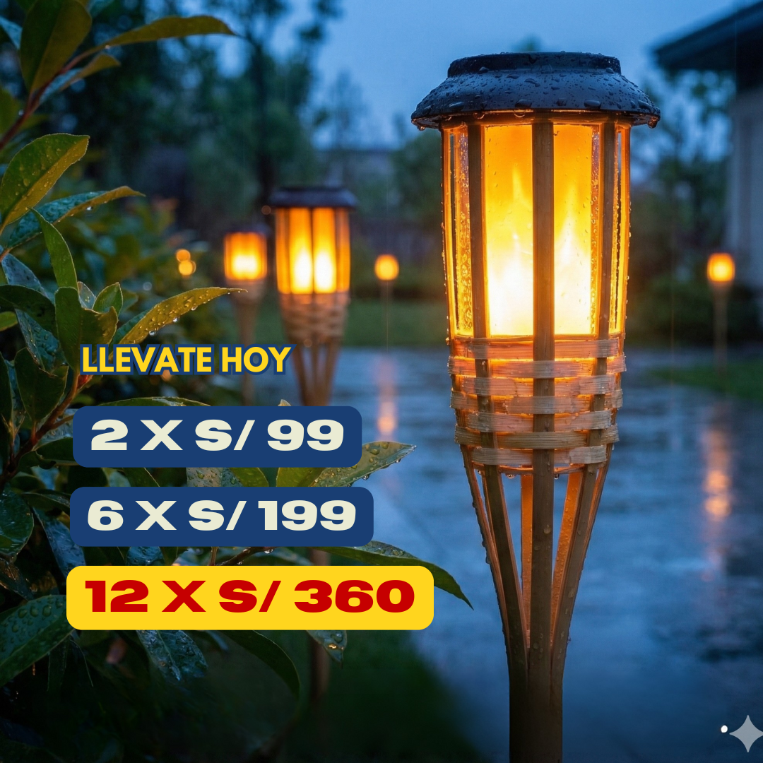BAMBU  ANTORCHA SOLAR DE WAZER°