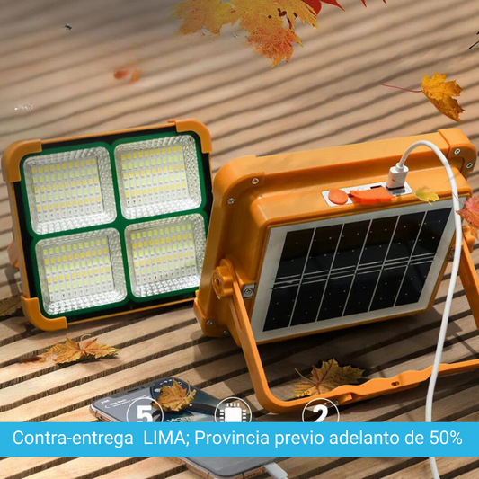 REFLECTOR SOLAR PORTÁTIL + ENTRADA USB CARGA CELULAR  (contra entrega todo lima)