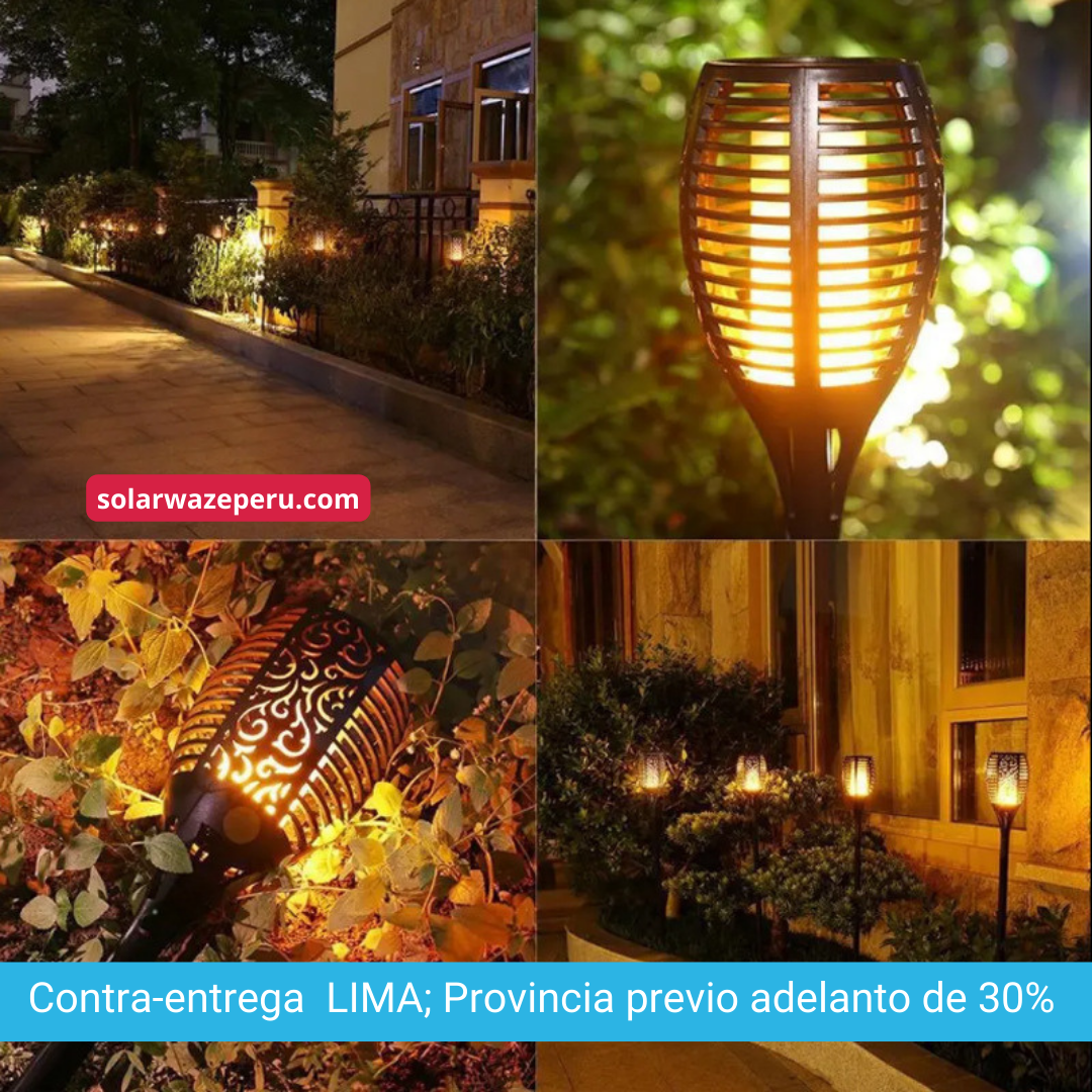 Antorcha recargable solar-magia y encanto en tu jardín