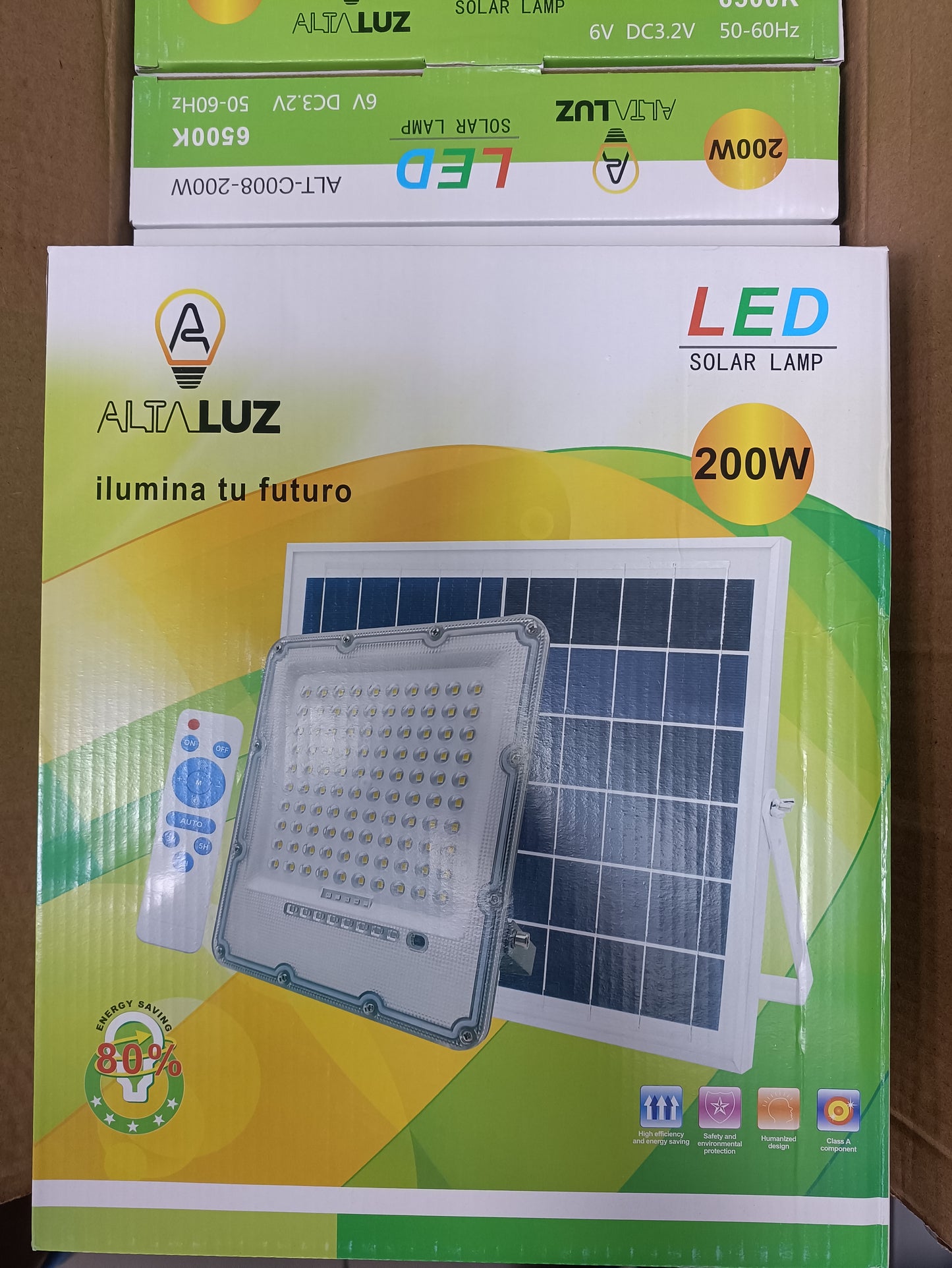 Reflector Solar AltaLuz 200w + cable 3m